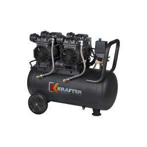 COMPRESOR KRAFTER LIBRE DE ACEITE 50L 1,3HP