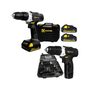 COMBO TALADROS INALAMBRICOS KRAFTER 2 VELOCIDADES DE 10 MM